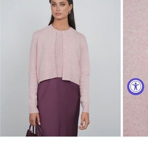 Pink Melange Cardigan